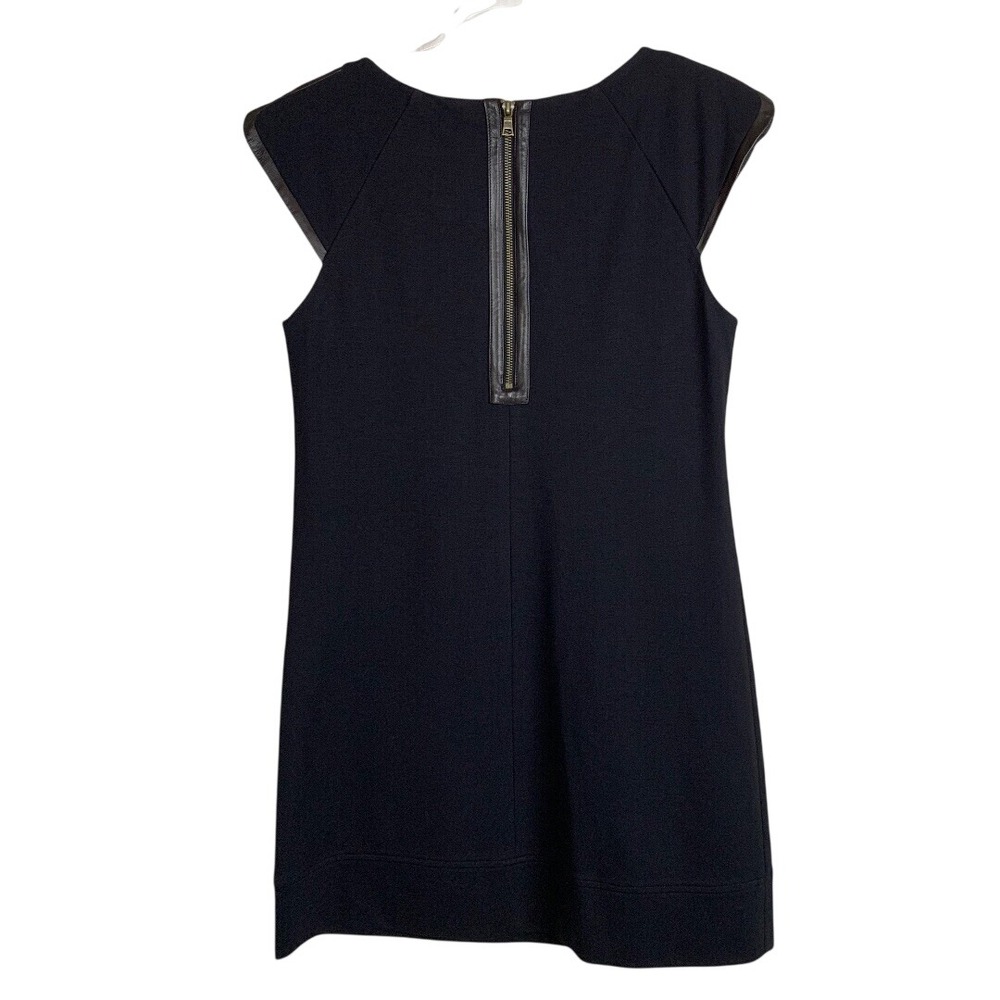 Cynthia Steffe Shift Black Brown Trim Ponte Stretch Dress Size 10 - Picture 3 of 8